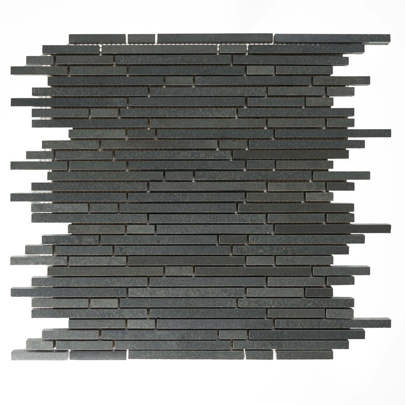 Villa 0.38" x 12" Basalt Linear Wall & Floor Tile