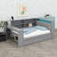 Lit plateforme avec tablettes de rangement, lit gigogne-554105163