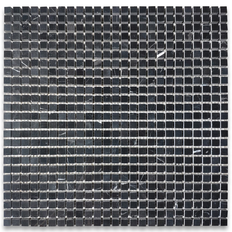 12 in. x 12 in. Grid Polished Marble Tile