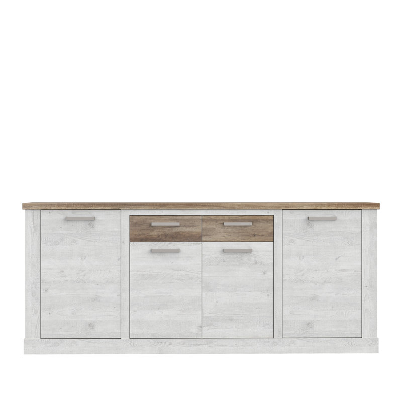 Nuzzo 212.8cm Wide 2 Drawer Sideboard, Pinia White
