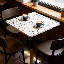 24" Square Terrazzo Dining Table – Commercial & Residential Use For Café, Restaurant, Patio & Small Spaces