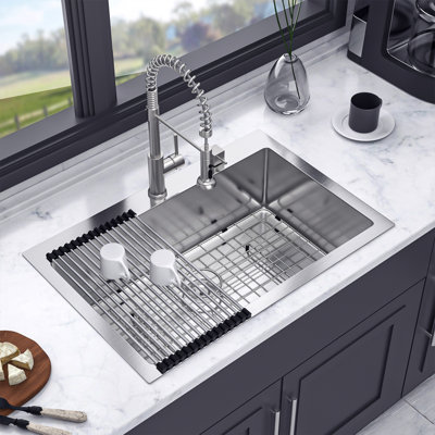 Drop-in Single Bowl Stainless Steel Kitchen Sink