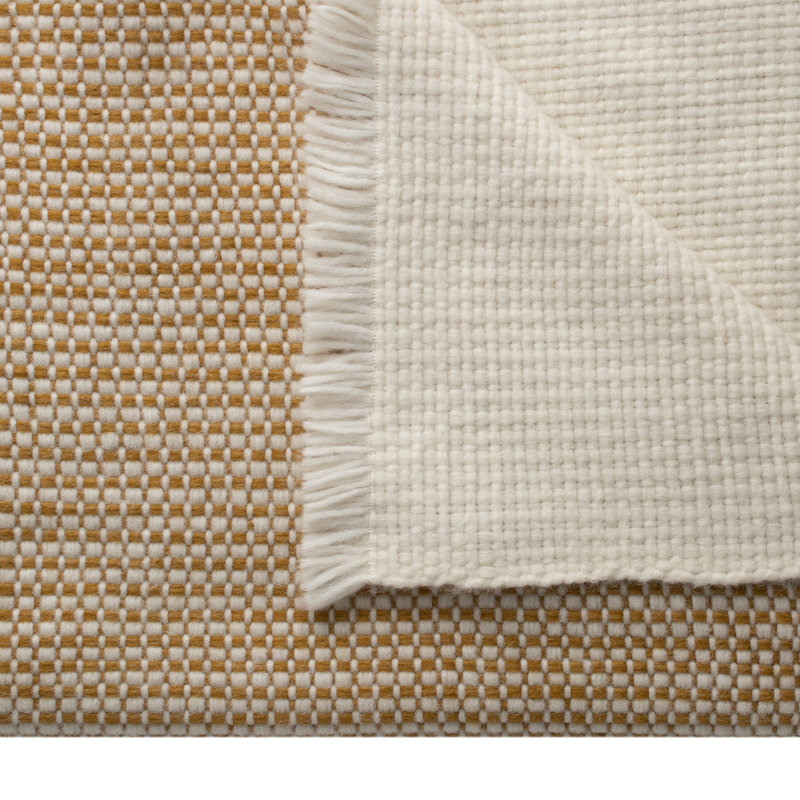Hand Woven Throw Blanket, Ochre