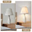 Lampe de table urne florale en céramique 24 po, abat-jour en lin blanc, lampe de chevet pour la chambre à coucher du salon