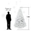 Arbre de Noël blanc de 4 pi avec fil mémoire, arbre en PVC artificiel à charnière à 328 pointes, arbre de Noël à assemblage facile pour les décorations intérieures (ornements non inclus)-1639244087