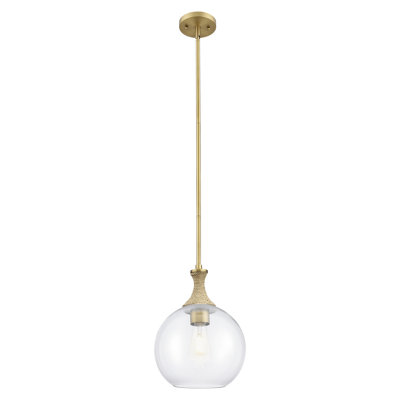 Downtown Urban - Astor - 1 Light Rope Detailed Stem Hung Pendant