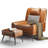 Asena Upholstered Side Chair with Ottoman-907292588