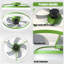 Ventilateurs de plafond avec lumières à DEL à intensité variable Installation intégrée de minces ventilateurs de plafond modernes (vert)