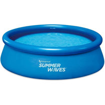 Summer Waves Above With Ground Swimming Pool Set Pump