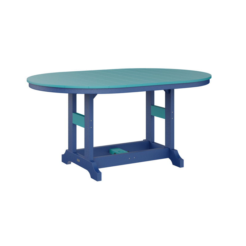 Table de salle à manger Berlin Classic, Bleu pacifique, Bleu Aruba