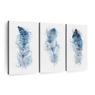 «Feather Ethnic Patterns Splash» sur toile