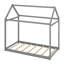 Lit simple simple, base de lit basse moderne en bois massif-746326977
