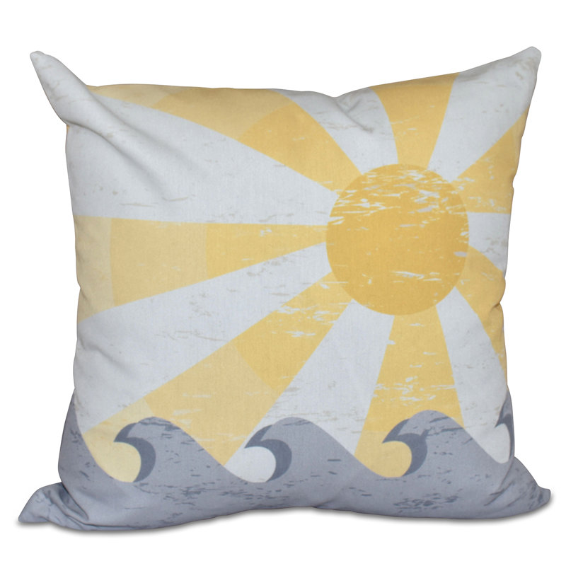 Coussin extérieur Surf, Sand & Sea Sunbeam, H 20 po x l 20 po, Jaune