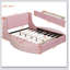 Upholstered Platform Bed Storage Velvet Bed With Wingback Headboard And 1 Big Drawer,2 Side Storage Stool-398041174