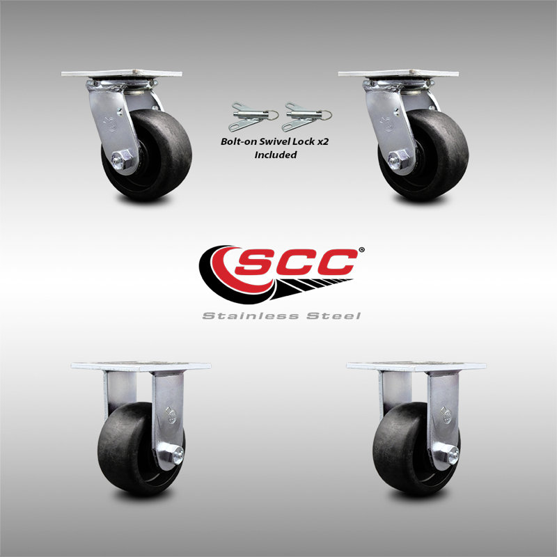 4 Piece Glass Filled Nylon Caster Set