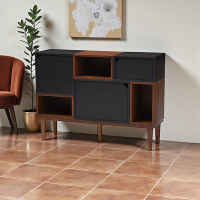 Buffet en chêne et espresso bicolore à 3 portes Anderson, H 28,73 po x l 39,44 po x P 11,61 po Anderson