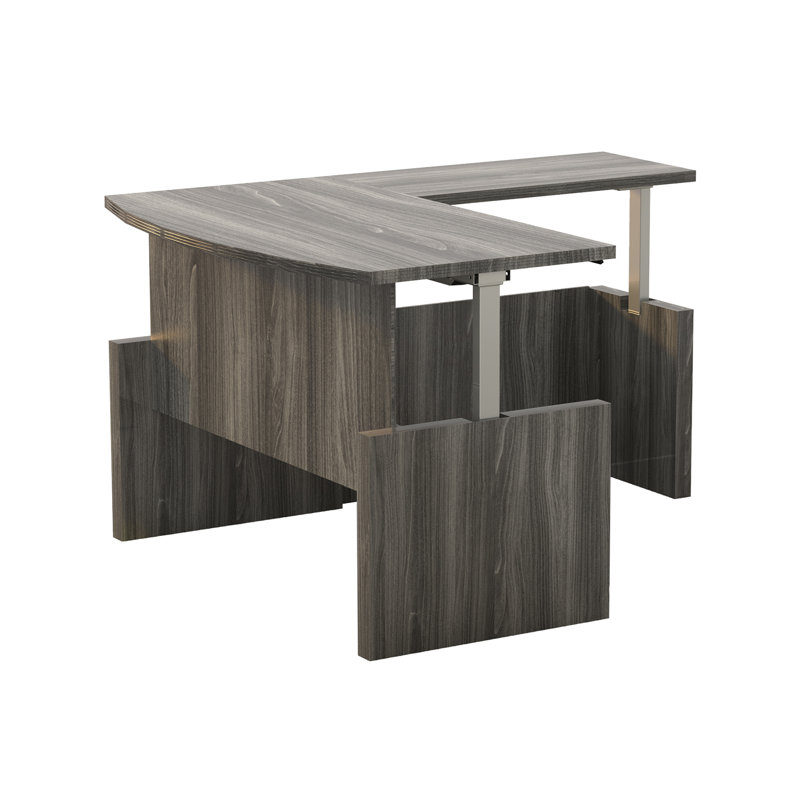 Bureau debout à hauteur ajustable Aberdeen, Acier gris, H 49,5 po x l 72 po x P 90 po