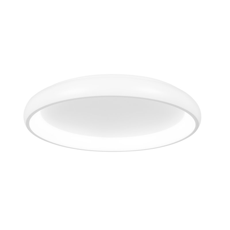 Acrylic LED Flush Mount, Silver, 9cm H x 61cm W x 61cm D, Dimmable