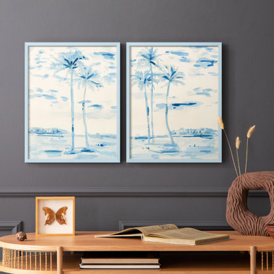 «Coconut Grove I», reproduction encadrée de qualité supérieure - prête à être accrochée - aucun clou requis - aucun clou requis