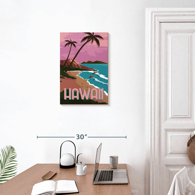 Affiche de coucher de soleil Gillard Hawaii, H 24 po x l 16 po