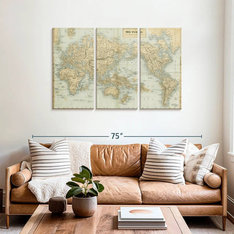 Aliaz, la carte du monde neutre, H 36 po x l 57 po