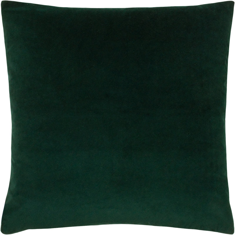 Borquez Square Cushion Cover, Bottle Green