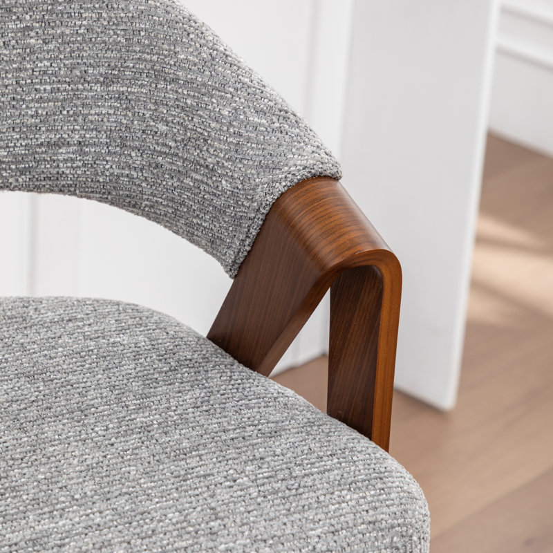 Providence Upholstered Swivel Counter Stool, Gray