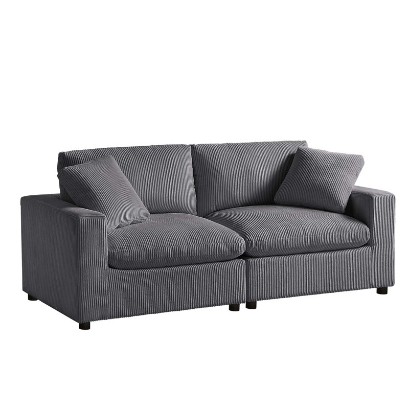 Chelsea Modular 2-Piece Sofa, Charcoal