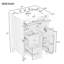 Meuble-lavabo 24 po avec lavabo, meuble-lavabo avec un tiroir rabattable et deux tiroirs, tablette réglable-683962913