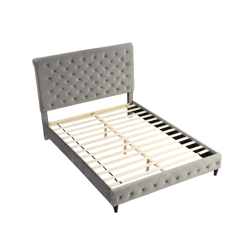 Corderro Upholstered Standard Platform Bed , King, Cream