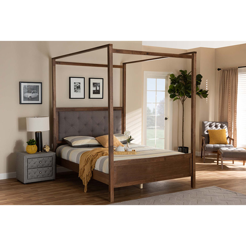 Hickey Upholstered Canopy Bed, King