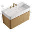 Meuble-lavabo flottant avec lavabo, contreplaqué 36 po, rangement pour salle de bain en chêne moderne-131889385