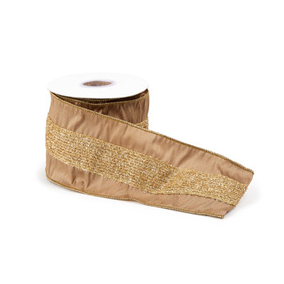 Ruban câblé doré scintillant (ensemble de 2)