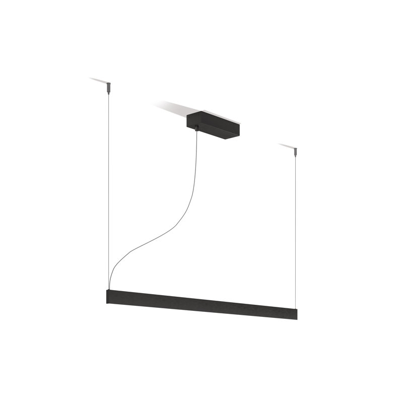 Fly 1 - Light Kitchen Island Linear LED Pendant, Anthracite, 2.56" H x 46.57" W x 3.15" D