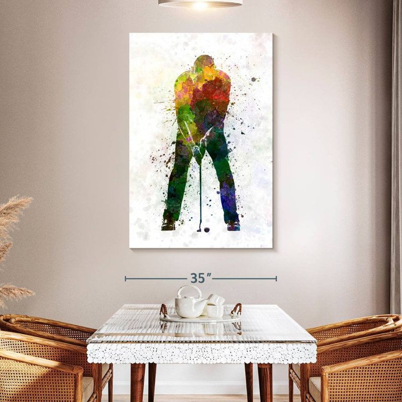 Sireci Golfer Putting Silhouette, 51" H x 34" W