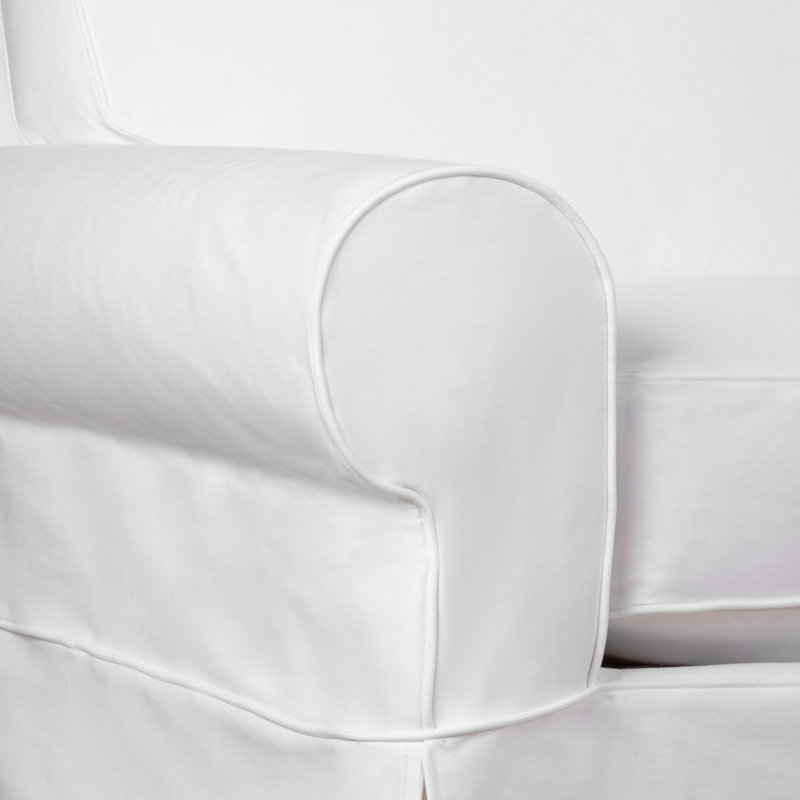 Fauteuil Porter, Bayou toile lavable blanc cassé