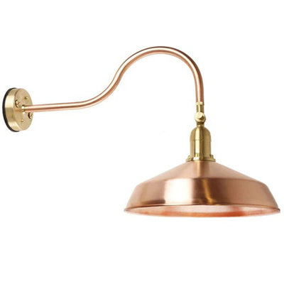 Luminaire de grange d'extérieur à 1 ampoule H 20 po en cuivre brut Ragin