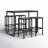 Rectangular 4 - Person 51.25" Long Bar Height Dining Set-1911670160