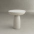 Ensemble de 2 pièces comprenant une table basse ronde et une table d'appoint sur pied en MgO pour intérieur et extérieur