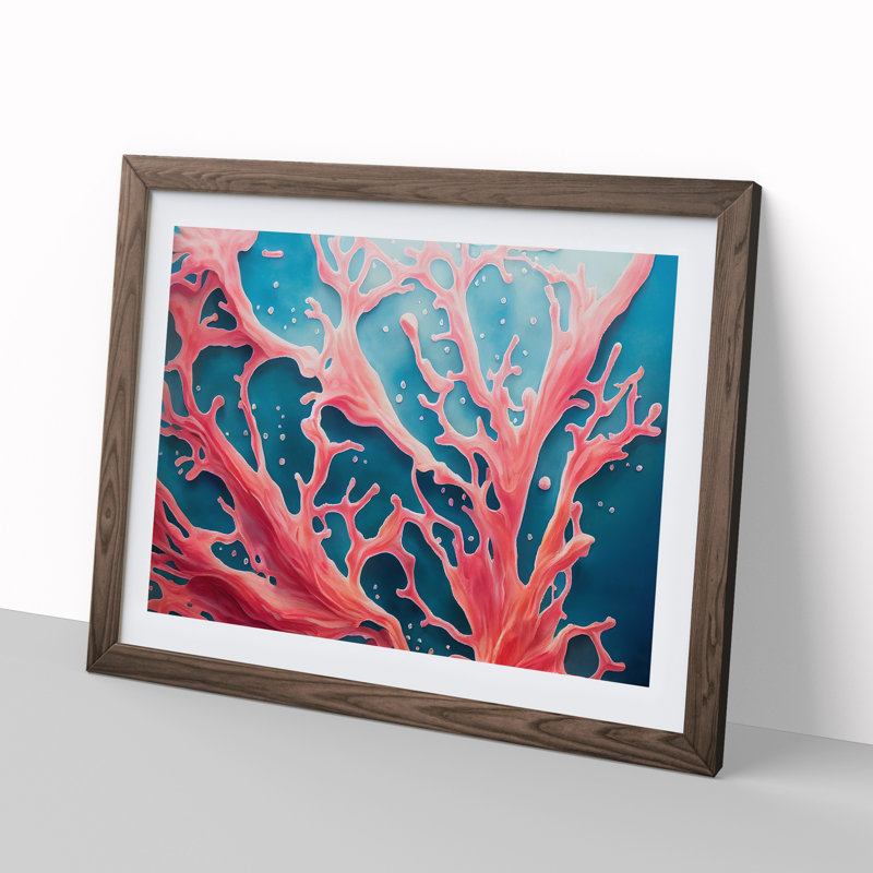 Coral Reef Vol.2 - Framed Print, 46cm H x 64cm W x 2cm D, Walnut