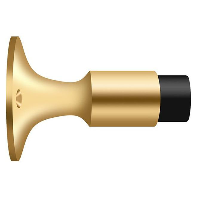 Deltana DSW325CR003 3-5/8" Wall Mount Bumper in PVD Polished Brass, PVD Polished Brass