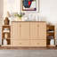 Grand lit escamotable avec tiroirs et tablettes de rangement spacieux, armoire murale peu encombrante pour chambre d'amis, bureau à domicile ou petit appartement, design minimaliste, aucun sommier tapissier nécessaire-427274230-429971688