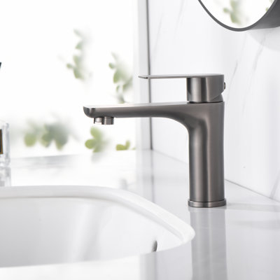 Robinet de salle de bain monocorps à poignée simple