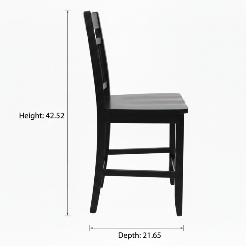Ensemble de 2 tabourets de bar Ashby, Noir