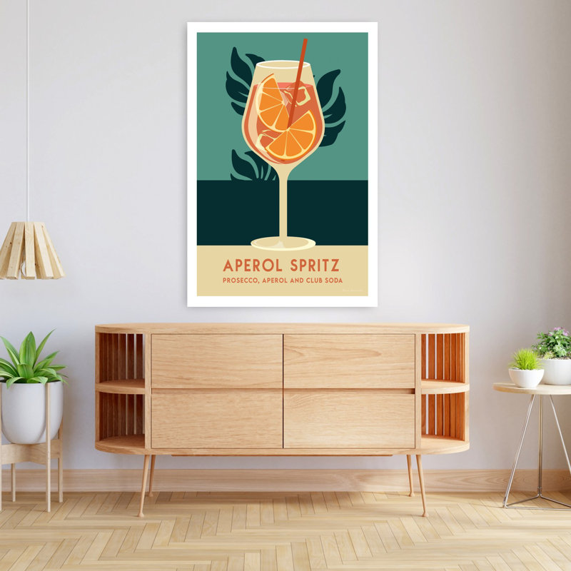 Art rétro rétro cocktail d'été IV, 48" H x 32" W