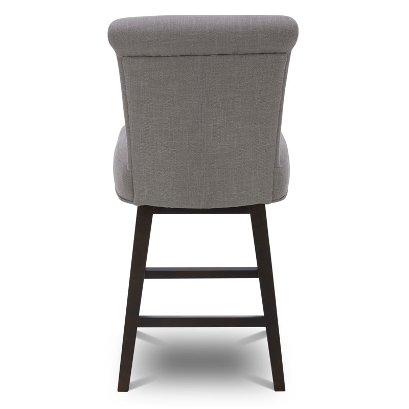 Tabouret pivotant Elora, Gris silex, Tabouret de comptoir (siège d'une hauteur de 26 p, 2