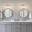 20 po Luminaire de meuble-lavabo industriel 3 lumières avec abat-jour en verre transparent 3 lumières-1354179977