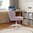 22.48" W Adjustable Swivel Faux Fur Office Chair-1177174051