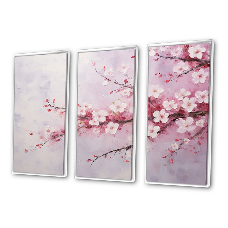 Ensemble de salon Minimalisme, H 40 po x l 60 po x P 1 po, Cadre flottant blanc