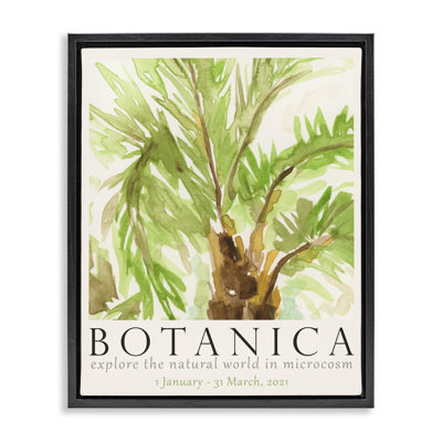  «Botanica» affiche palmier encadré sur toile flottante par June Erica Vess